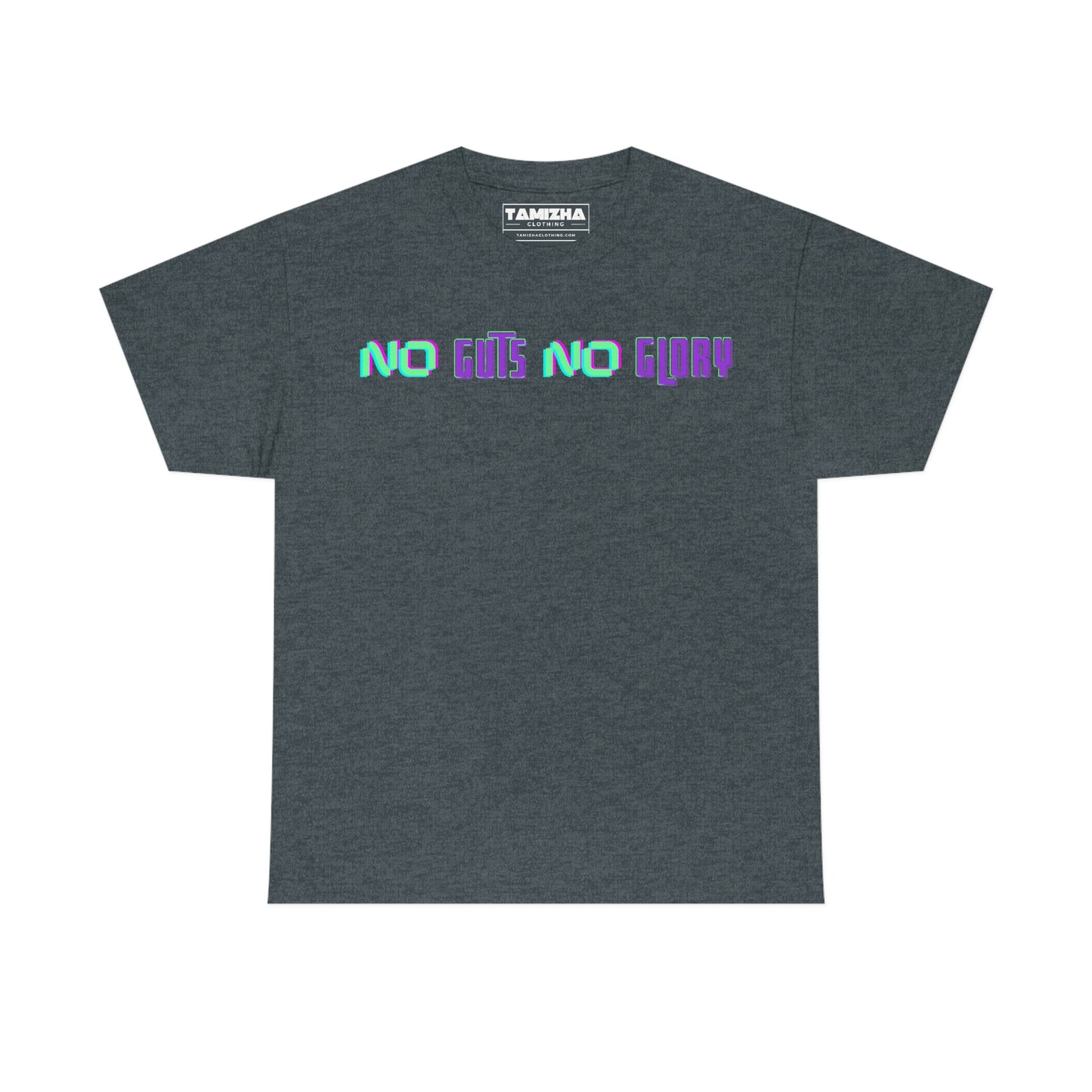 Thunivu No Guts No Glory t-shirt with Retro Neon Thala Ajith back print